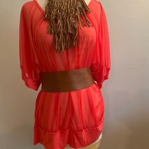 Sheer Coral Shirt